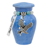 Blue Eagle Clouds Keepsake Urn - Love Charms® Option