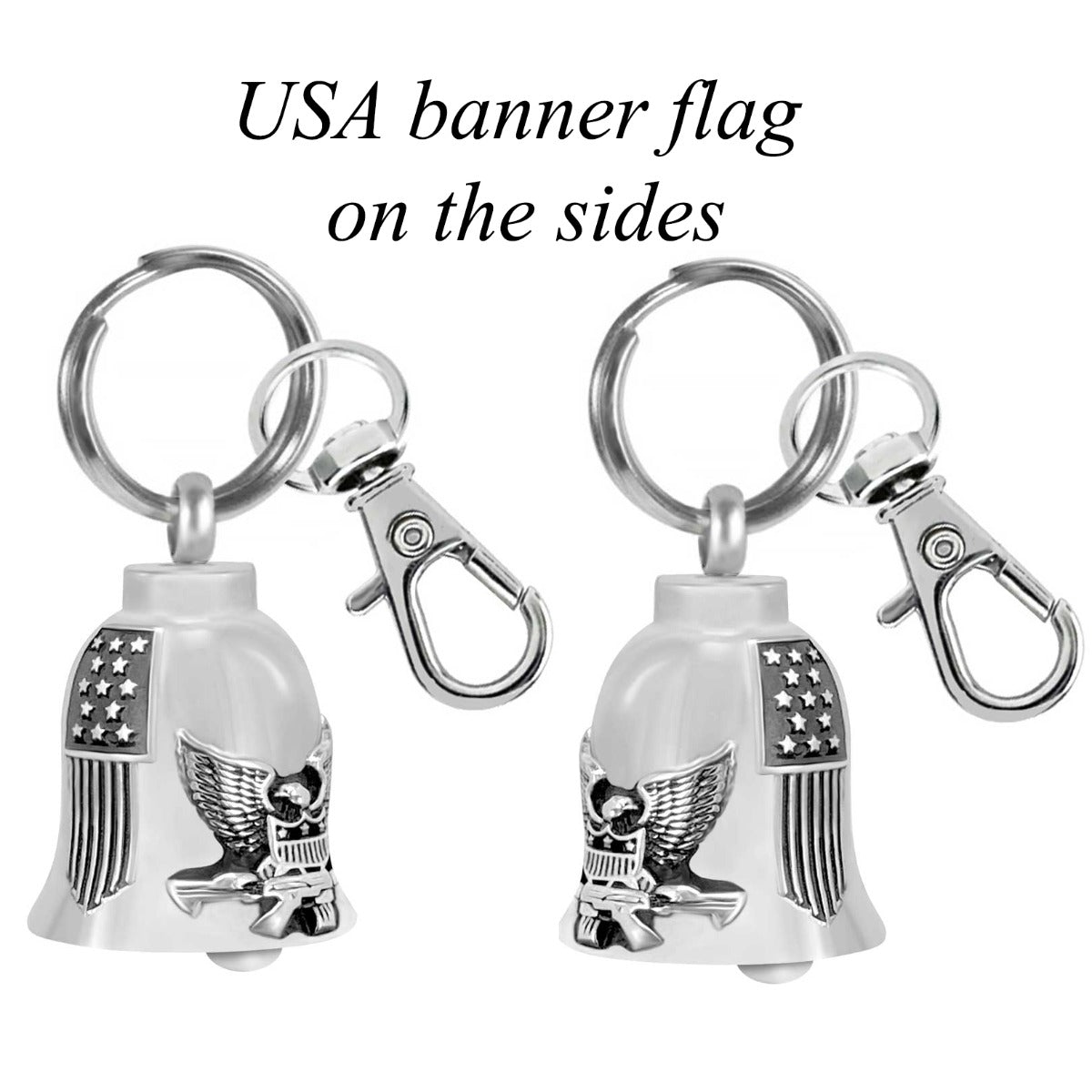 Liberty Guardian Motorcycle Bell Keychain Ash Urn - Engraving Available