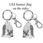 Liberty Guardian Motorcycle Bell Keychain Ash Urn - Engraving Available