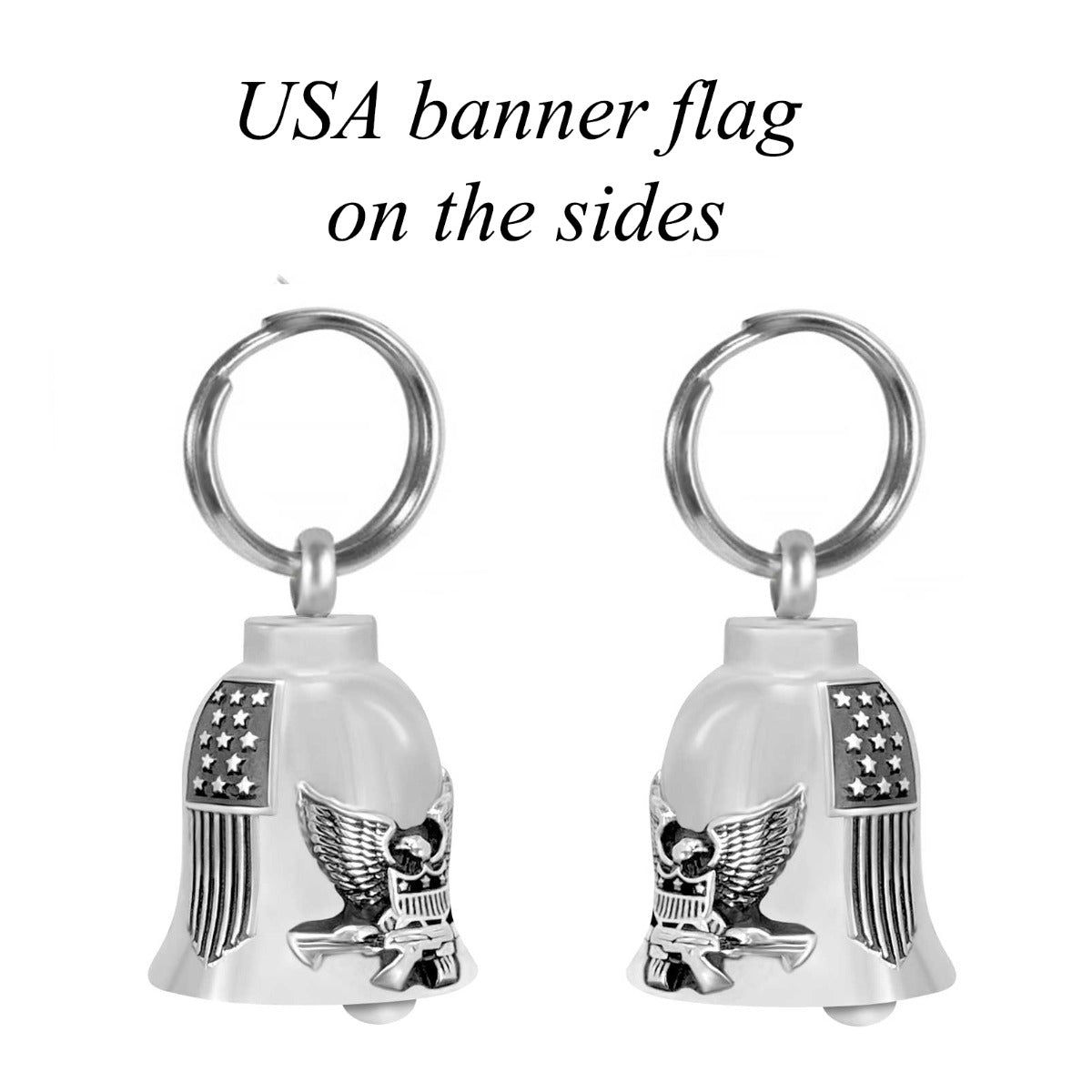 Liberty Guardian Motorcycle Bell Keychain Ash Urn - Engraving Available