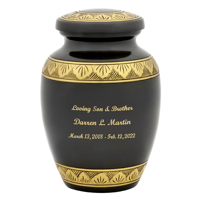 Eagle Gunmetal Youth Brass Urn - Pro Diamond Engraving