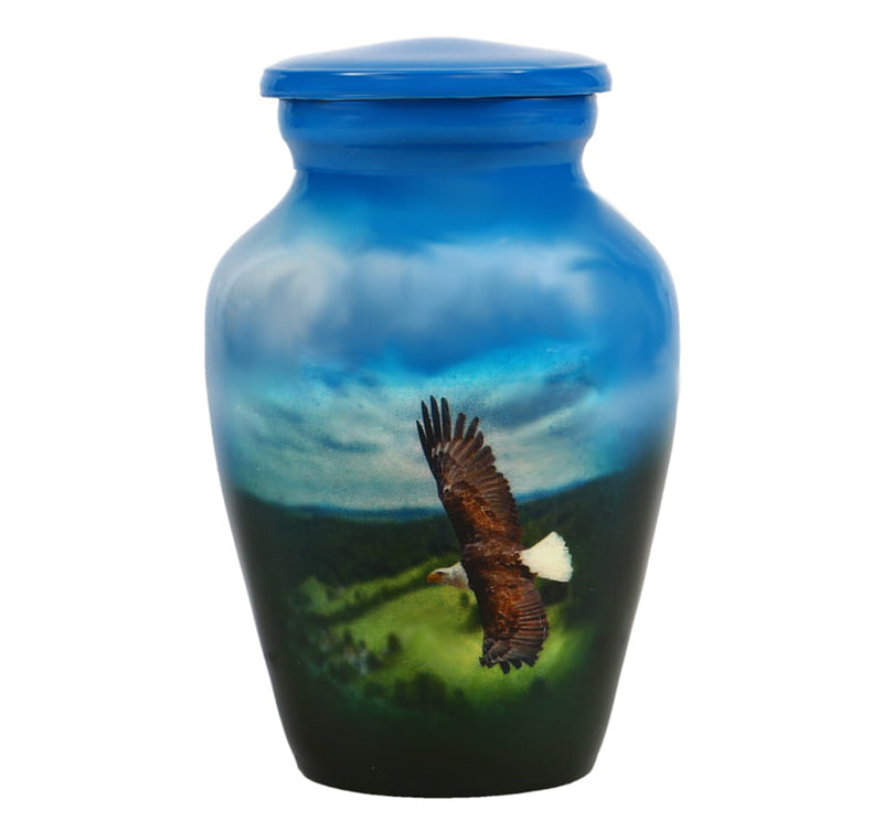 Eagle In Flight Mini Urn - Love Charms® Option
