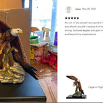 Eagle in Flight Art & Wood Cremation Urn