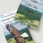 Eagle In Flight Memorial Cards - Funeral  Cards - Celebration of Life Cards