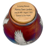 Eagle Raku Cremation Adult or Medium Urn - Personalization Option