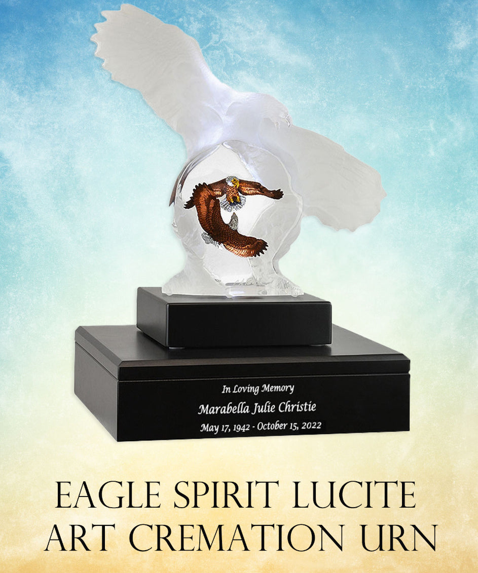 Eagle Spirit Lucite Art Cremation Urn