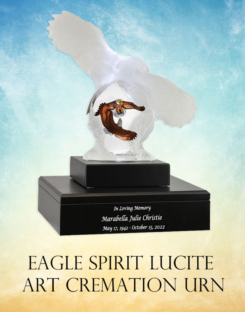 Eagle Spirit Lucite Art Cremation Urn