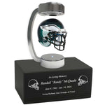 Football Adult or Medium Cremation Urn & Philadelphia Eagles Hover Helmet Décor - Free Engraving