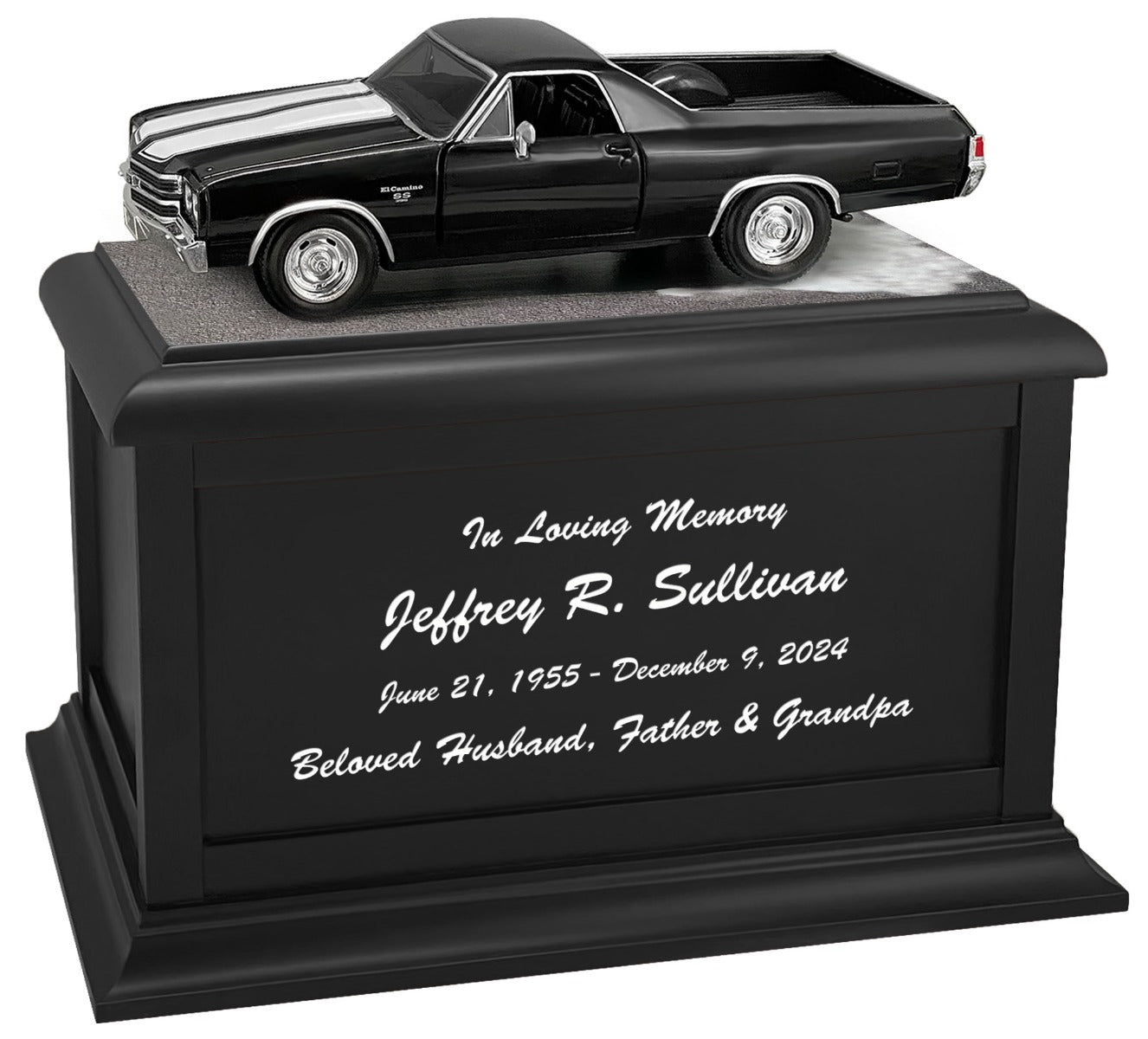 Car Race Track Wood Adult Cremation Urn & Muscle Car Home Décor