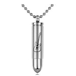 Electric Guitar Bullet Pendant Urn - Love Charms Option