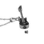 Electric Guitar Cremation Jewelry Urn - Love Charms Option