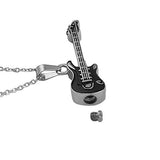 Electric Guitar Cremation Jewelry Urn - Love Charms Option