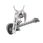 Electric Guitar Cremation Jewelry Urn - Love Charms Option
