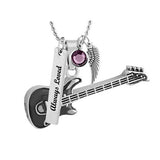 Electric Guitar Cremation Jewelry Urn - Love Charms Option