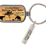 Elephant African Sunset Keychain Urn
