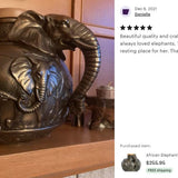 Safari Elephant Oversized Adult Cremation Urn