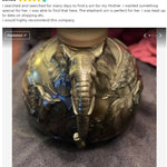 Safari Elephant Oversized Adult Cremation Urn