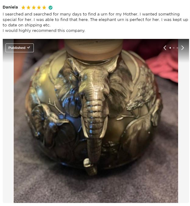 Safari Elephant Oversized Adult Cremation Urn