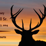 Elk Sunset Keychain Urn engraved
