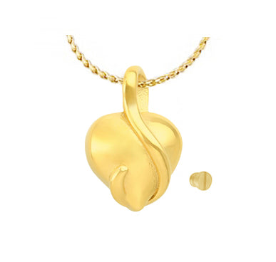Endless Love Heart 10KT Gold Cremation Jewelry Urn - SHIPS NOW