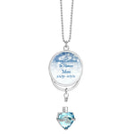 Crystal Heart Urn & Photo Medallion Christmas Ornament