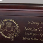 Claddagh & Shamrocks Cremation Urn Engraved