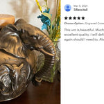 Safari Elephant Oversized Adult Cremation Urn