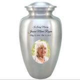 Eternal Love Pewter Photo Companion Urns Heart Base Urns for Mom And Dad Free Engraving