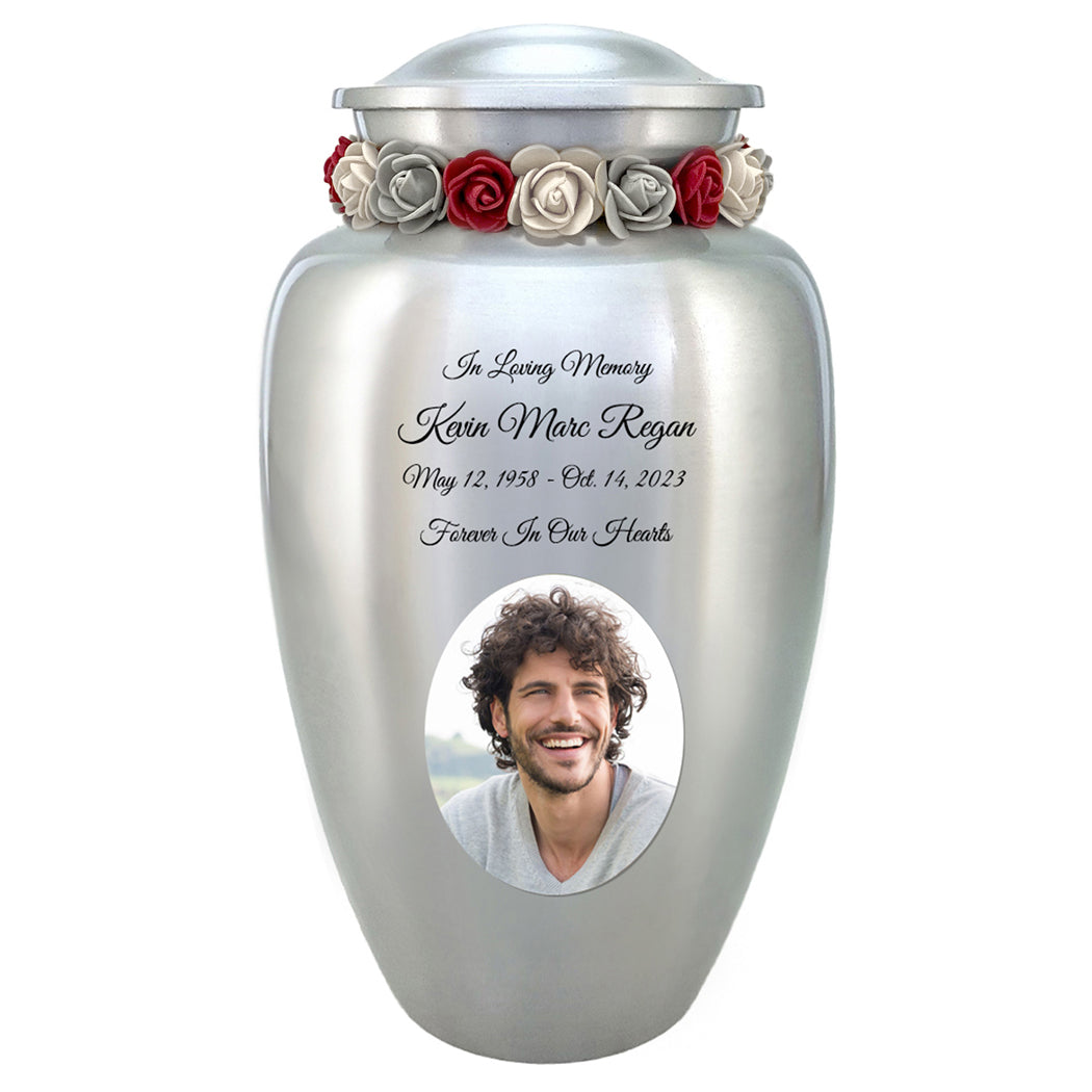 Eternal Love Photo Cremation Urn Adult Picture Urn - Tribute Wreath™ - Pro Personalization - Burial Vault Option
