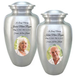 Eternal Love Pewter Photo Companion Urns Heart Base Urns for Mom And Dad Free Engraving