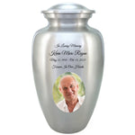 Eternal Love Pewter Photo Companion Urns Heart Base Urns for Mom And Dad Free Engraving
