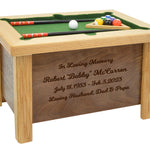 Pool Table & Billiards Oversized Adult Cremation Urn - Hand Made USA Gaming Table Urn