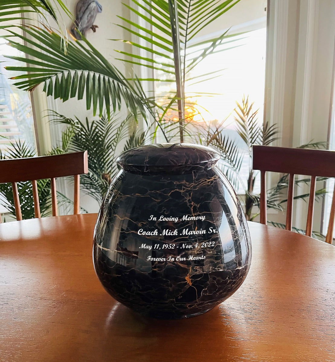 Tiger's Eye Genuine Marble Adult Urn