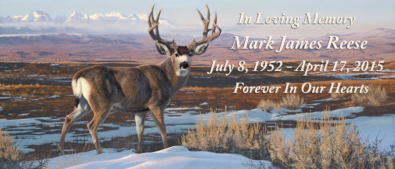 Fall Mule Deer Keychain Urn
