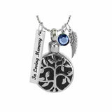 Family Tree Pendant Urn - Love Charms Option