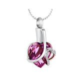 Elegant Pink Heart Ash Jewelry Urn - Love Charms Option