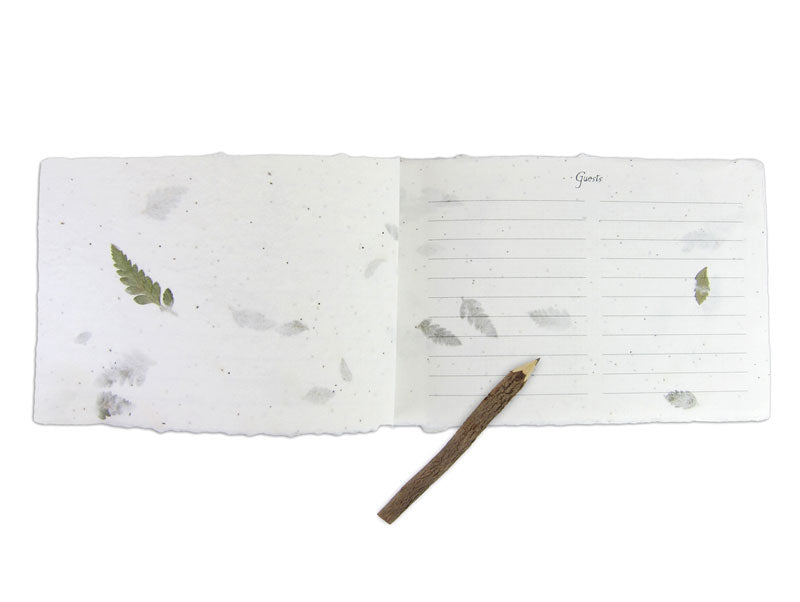 Fern Leaf Funeral Guest Book