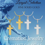 Men's Perfect Cross 10KT or 14KT Gold Cremation Jewelry Urn - ORDER NOW