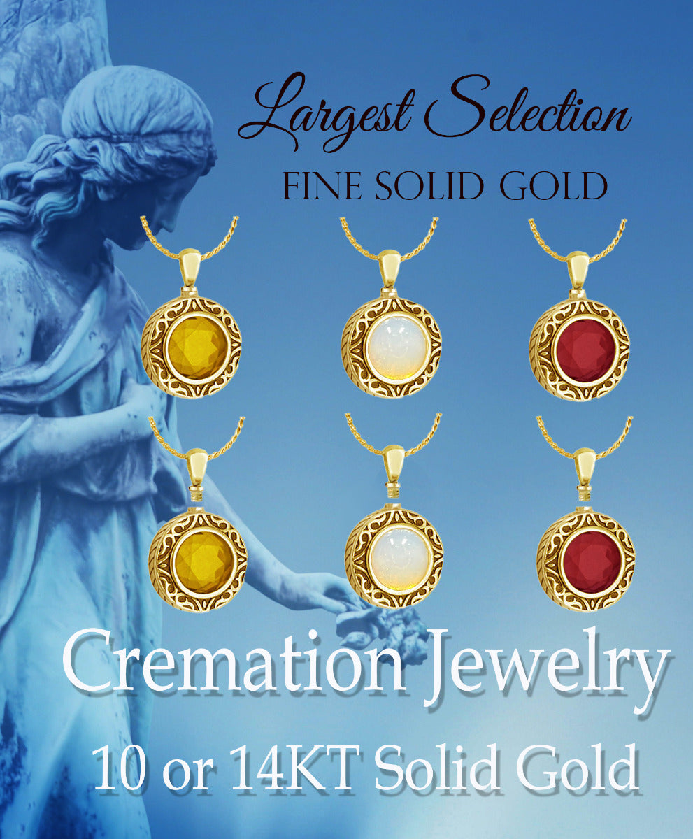 Moonstone 10KT Gold Cremation Jewelry - ORDER NOW