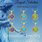 Amethyst 14KT Gold Cremation Jewelry - SHIPS NOW