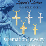 Our Savior Cross 10KT or 14KT Gold Cremation Jewelry Urn - ORDER NOW
