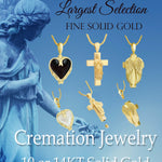 Onyx Mourning Heart 10KT or 14KT Gold Cremation Jewelry Urn - ORDER NOW