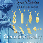 Sleek Cylinder 10KT or 14KT Gold Cremation Jewelry Urn - SHIPS NOW
