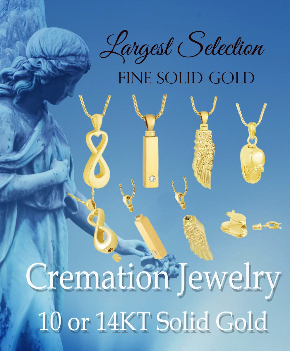 Baby Bootie 10KT or 14KT Gold Cremation Jewelry Urn - SHIPS NOW