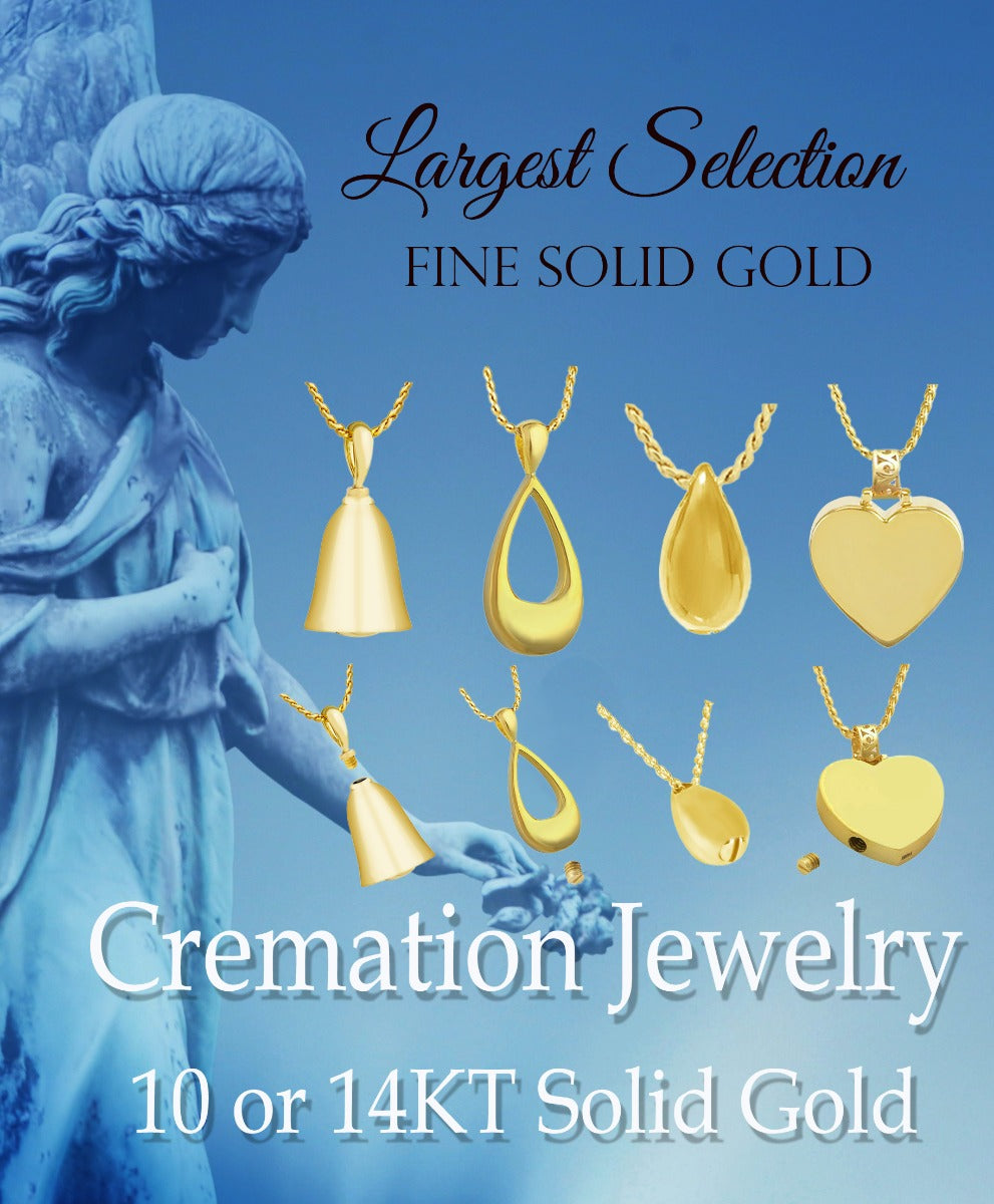 Love Bell 14KT Gold Cremation Jewelry Urn - SHIPS NOW