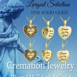 Forever 10KT or 14KT Gold Cremation Jewelry Urn - SHIPS NOW