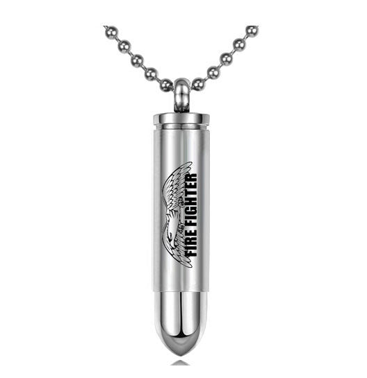 FIRE FIGHTER Bullet Eagle Pendant Urn - Love Charms Option
