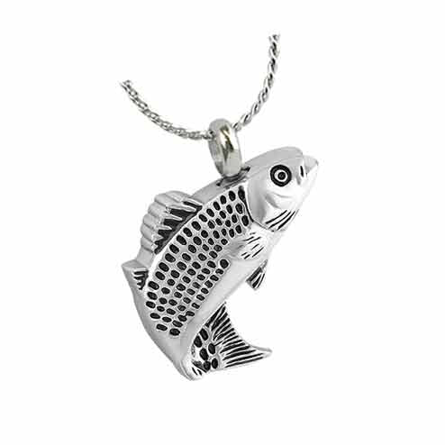 Fish Ash Pendant Urn - Love Charms Option