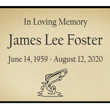Jumping Fish Name Plates For Cremation Urns