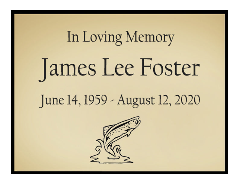 Jumping Fish Name Plates For Cremation Urns